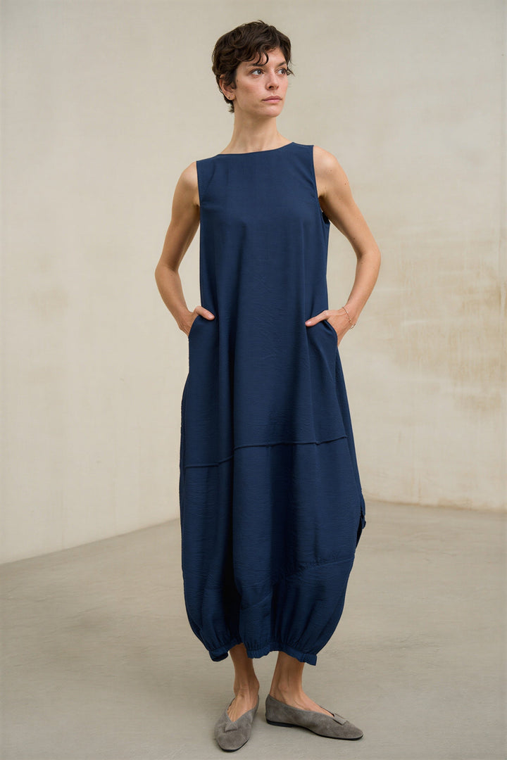 Vestido Lévana azul marino