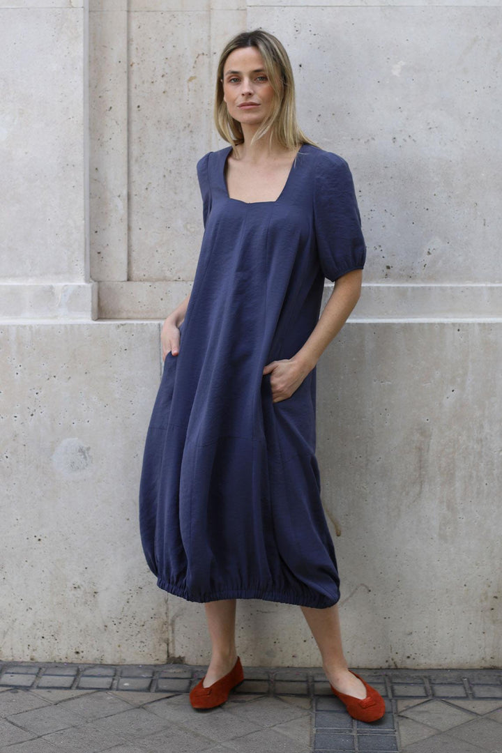 Vestido Zarela azul medio