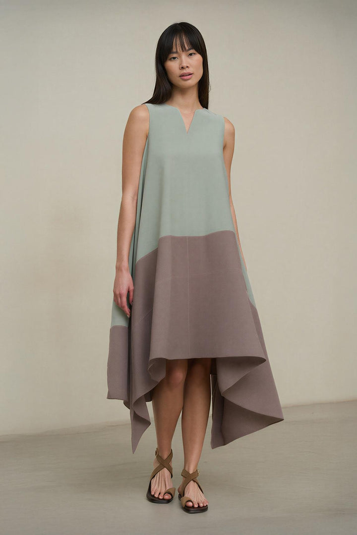 Vestido Velaria verde agua