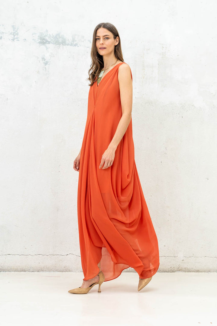 Vestido Helena coral