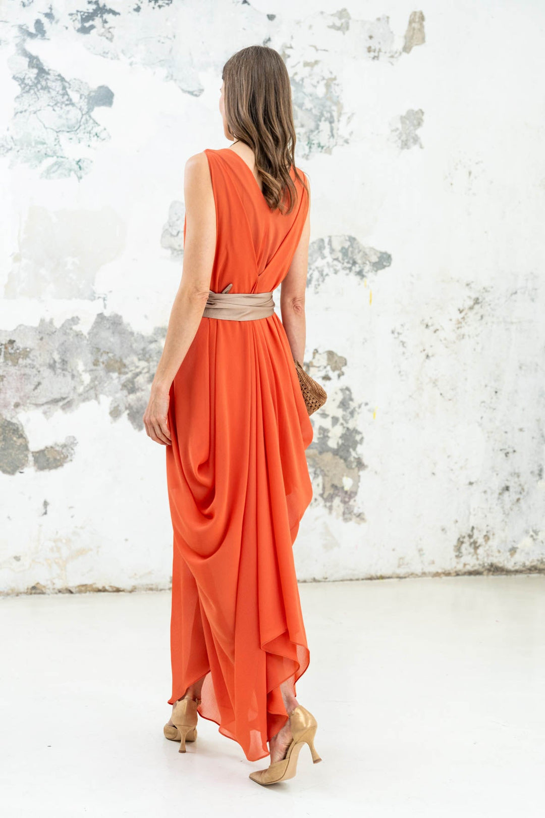 Vestido Helena coral