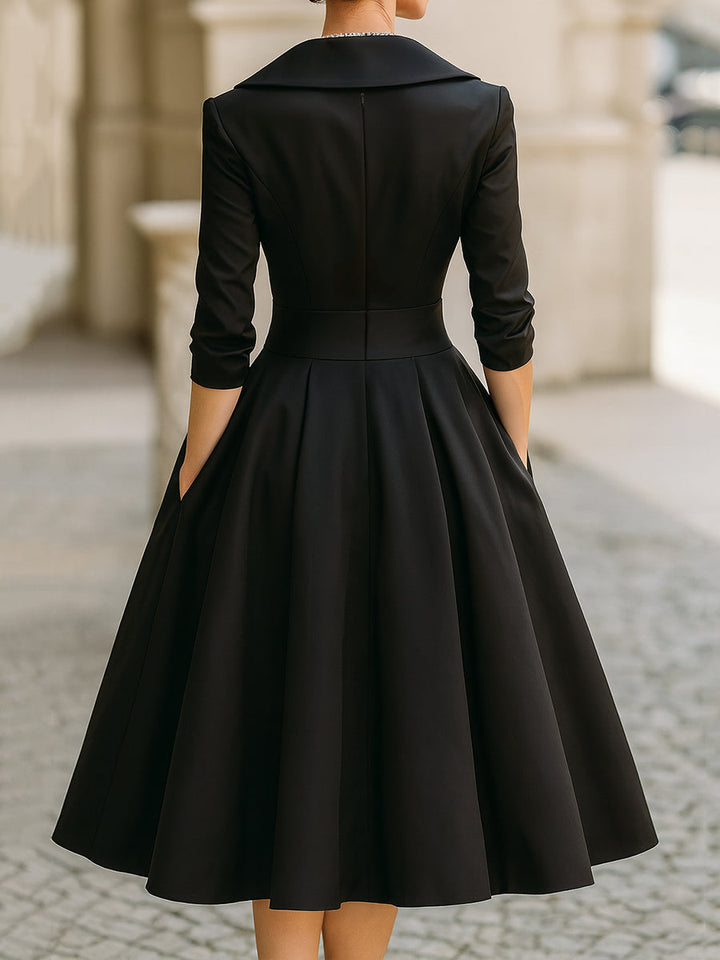 Lina - Vestido midi de satén para mujer