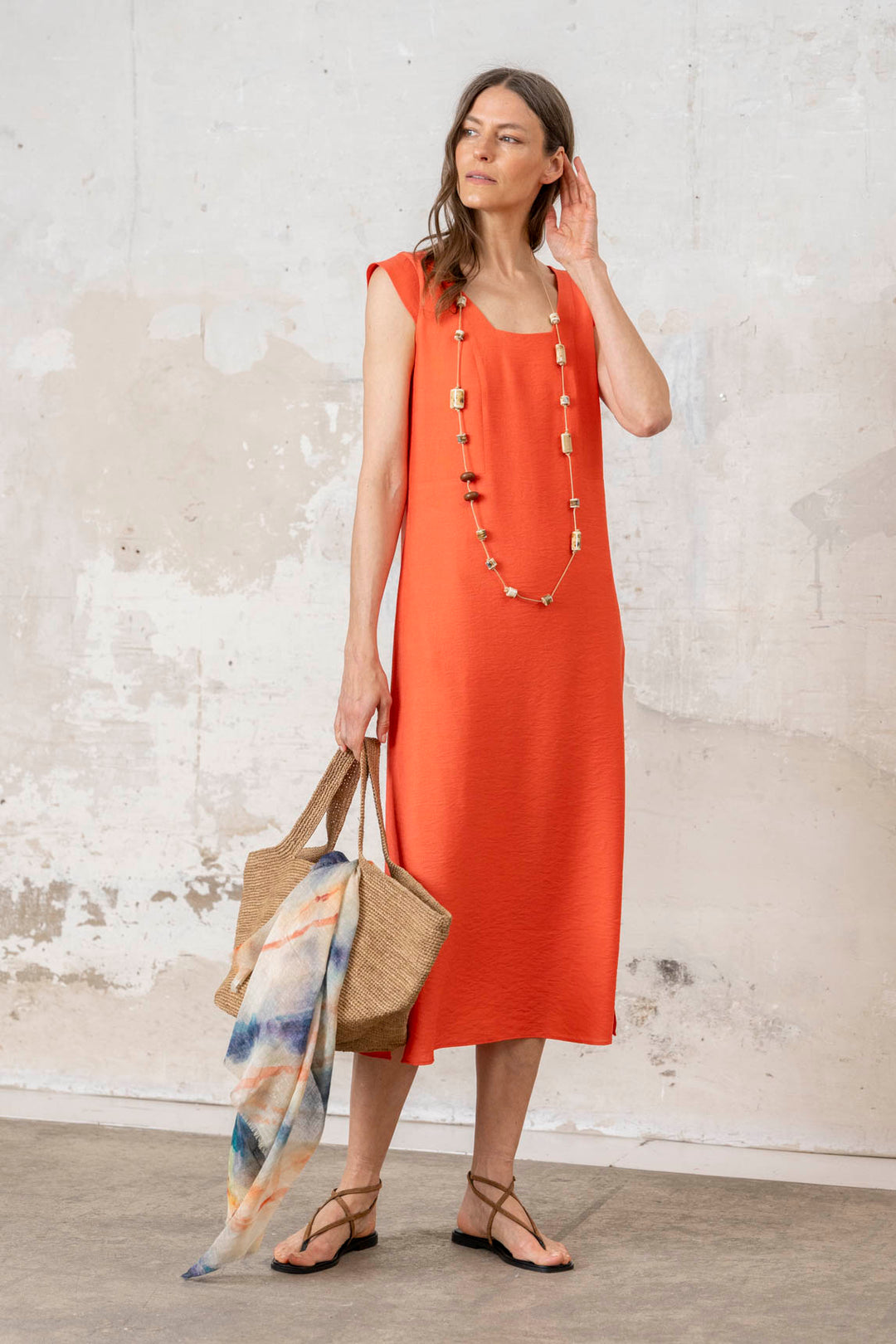 Vestido Tissi coral