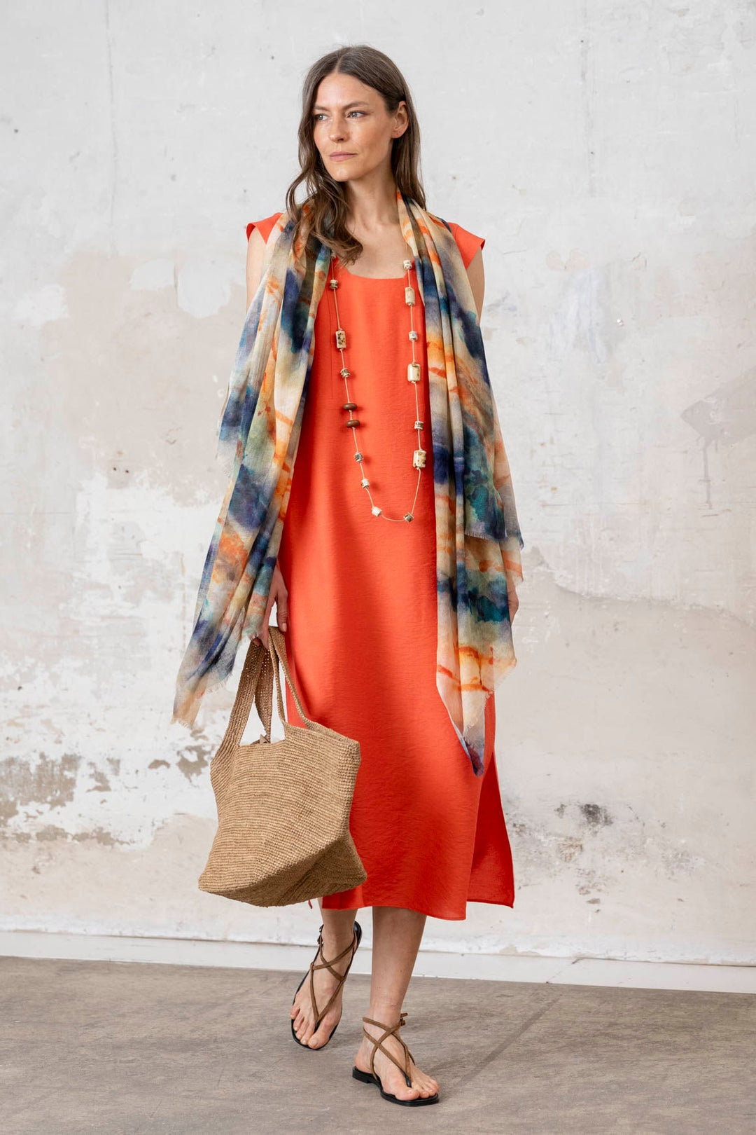 Vestido Tissi coral