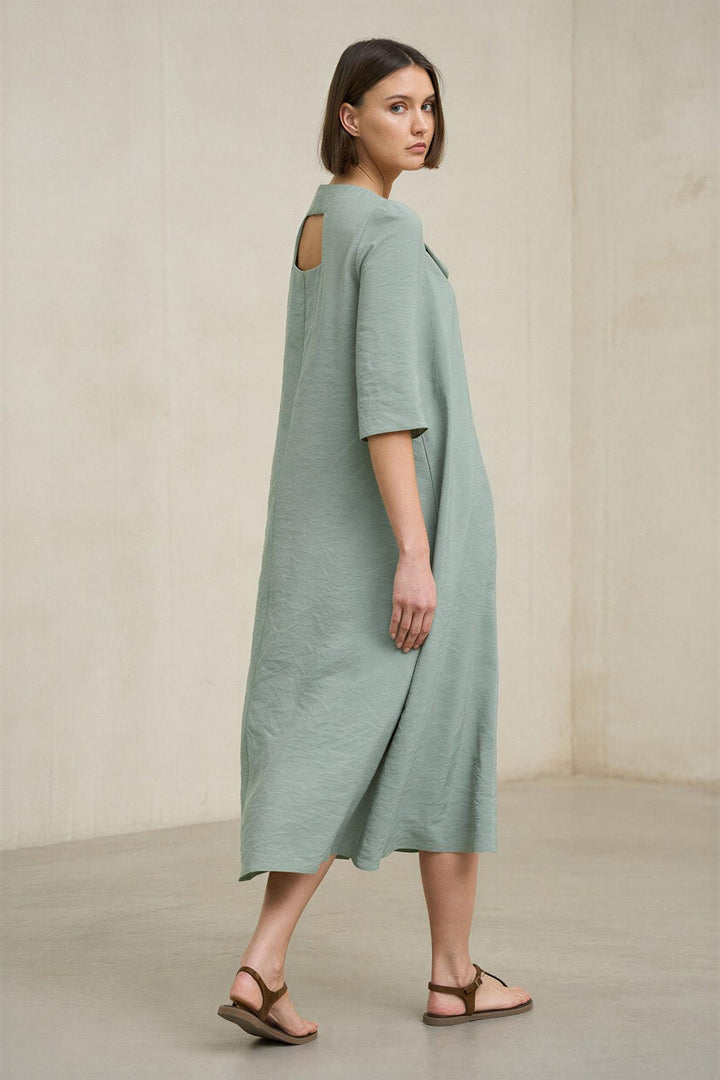 Vestido Lurien azul verdoso
