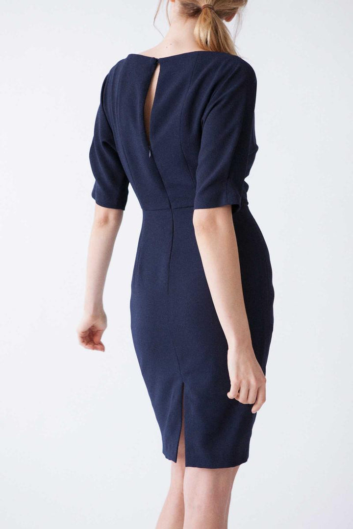 Vestido Ros azul marino