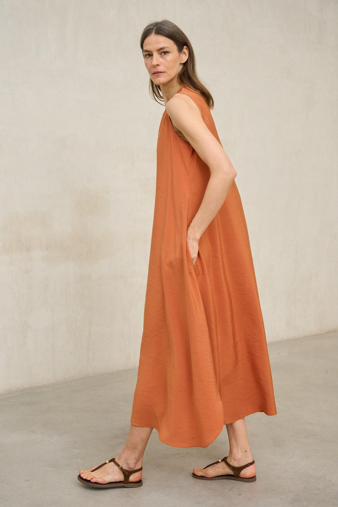 Vestido Elara coral