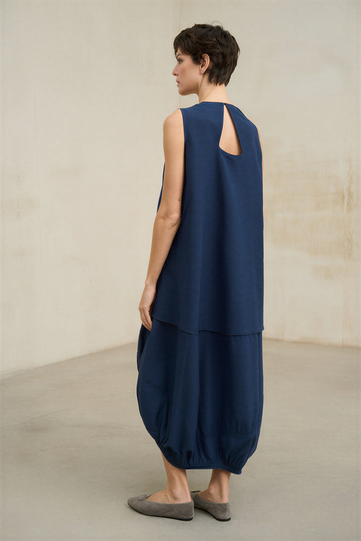Vestido Lévana azul marino