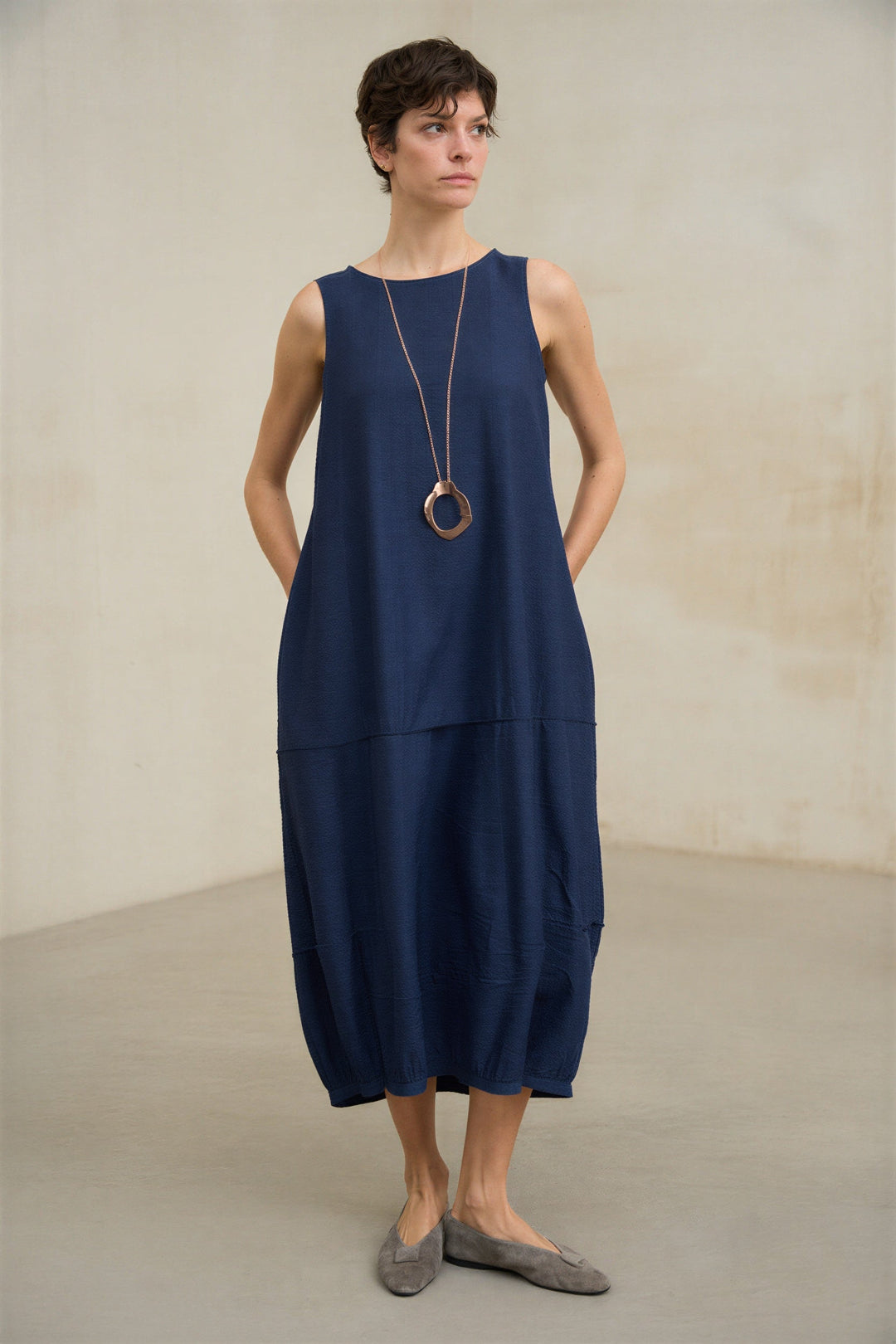 Vestido Lévana azul marino