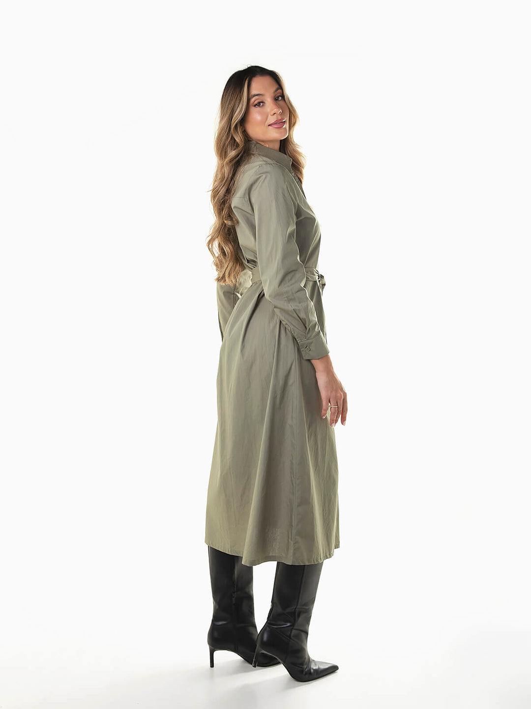 Vestido camisero midi