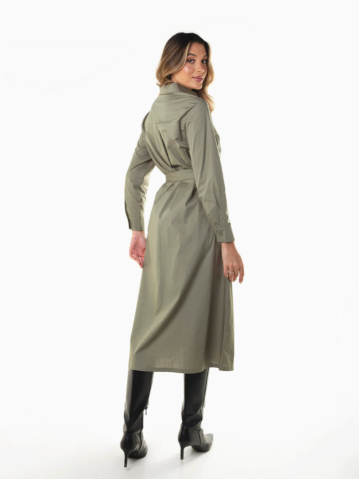 Vestido camisero midi