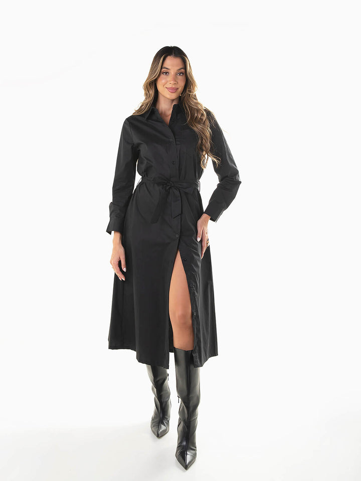 Vestido camisero midi