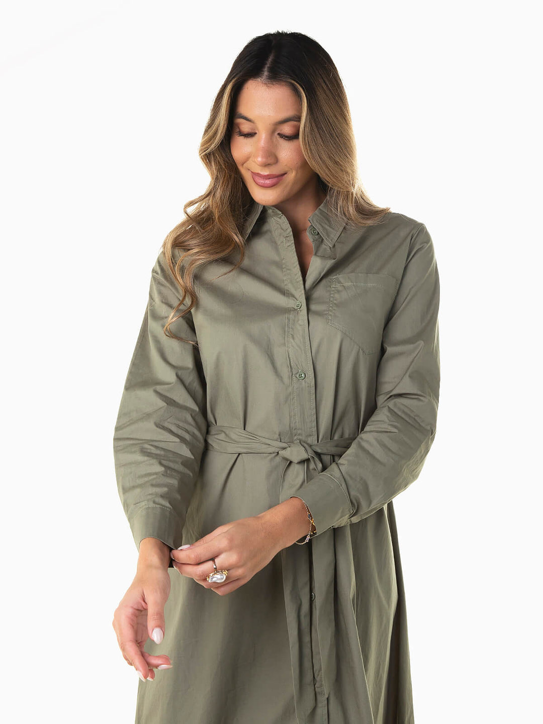 Vestido camisero midi