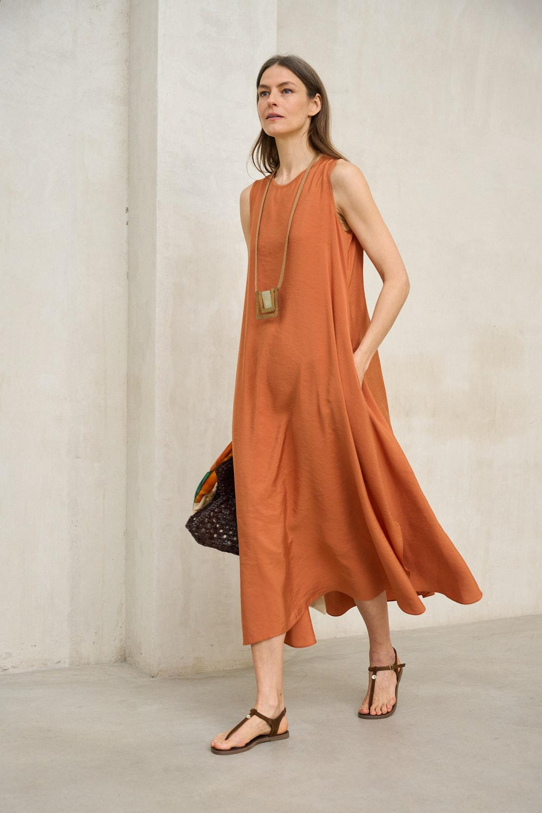 Vestido Elara coral