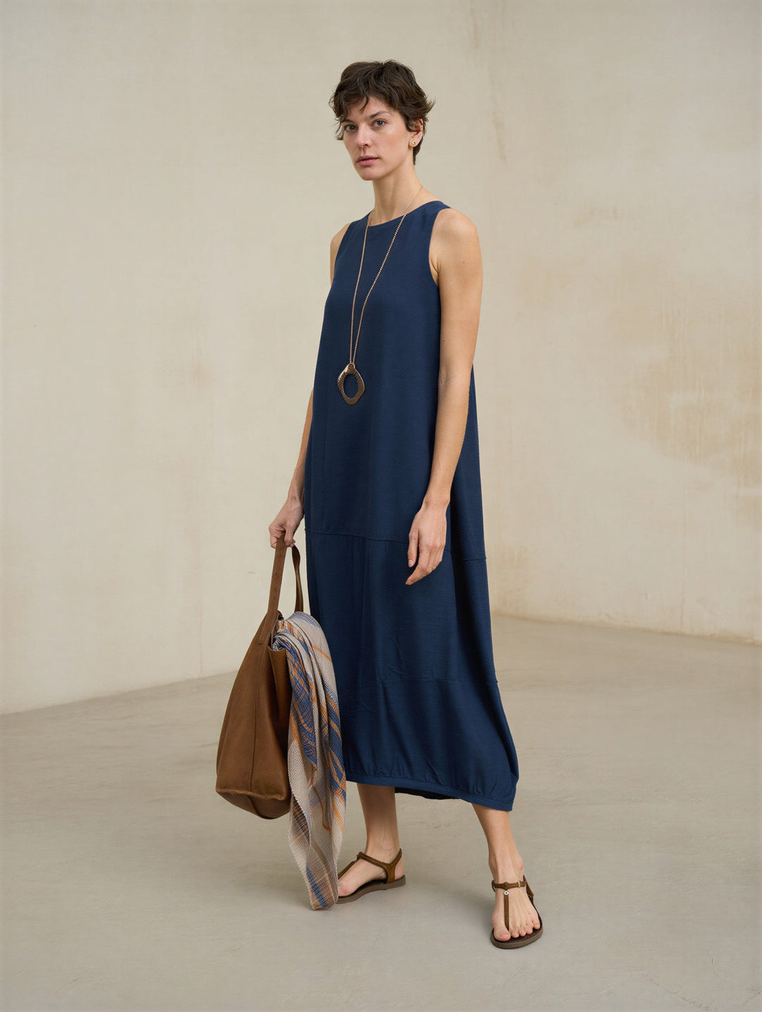Vestido Lévana azul marino
