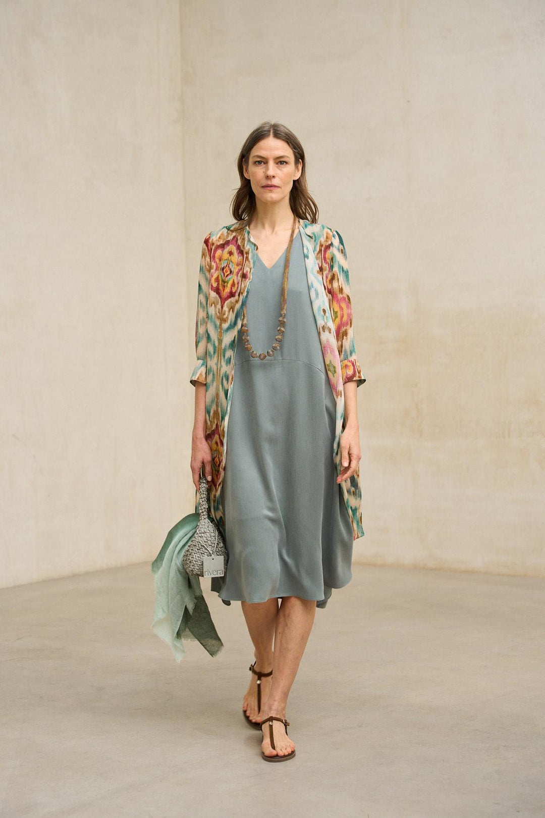 Vestido Naïra verde salvia