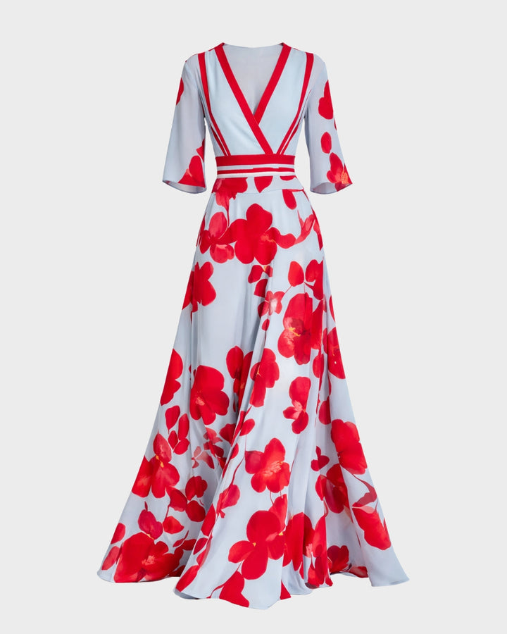 Pilar | Elegante vestido largo con escote pronunciado