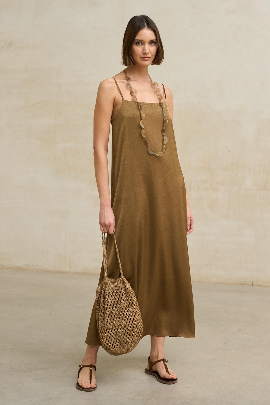 Vestido Odine camel