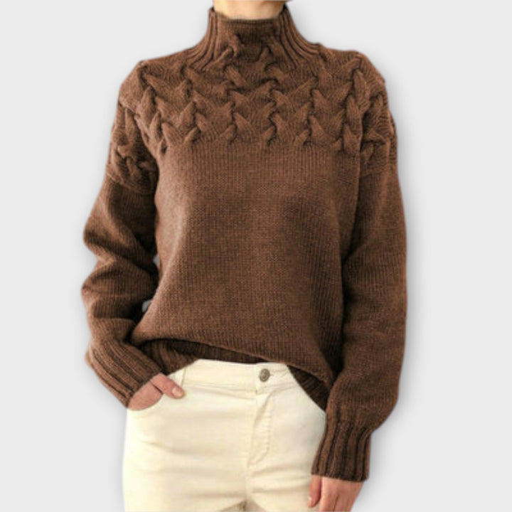 Eva - Suéter de mujer con detalle de patrón de punto