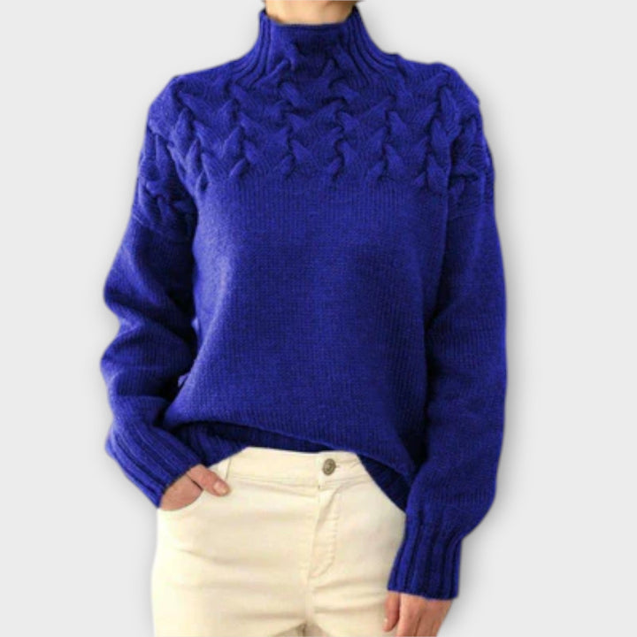 Eva - Suéter de mujer con detalle de patrón de punto