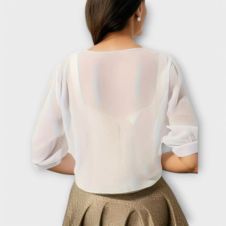 Olivia - Blusa con parte delantera abierta