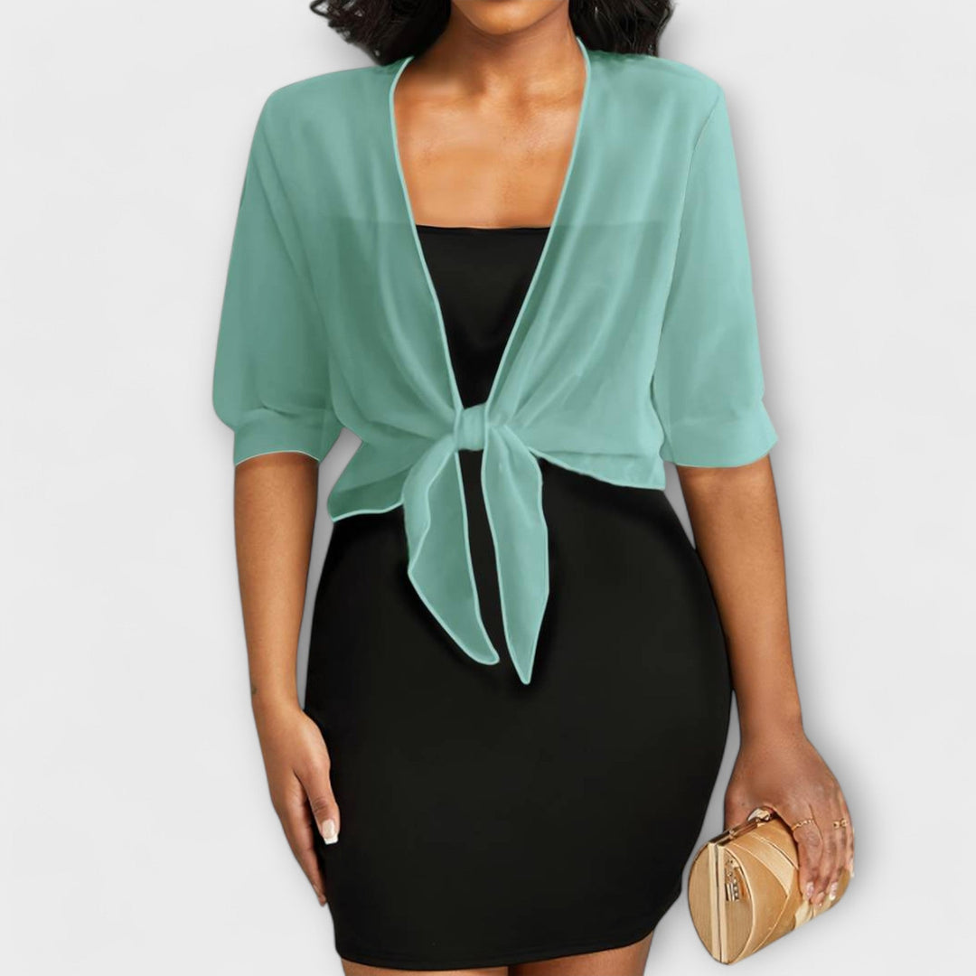 Olivia - Blusa con parte delantera abierta