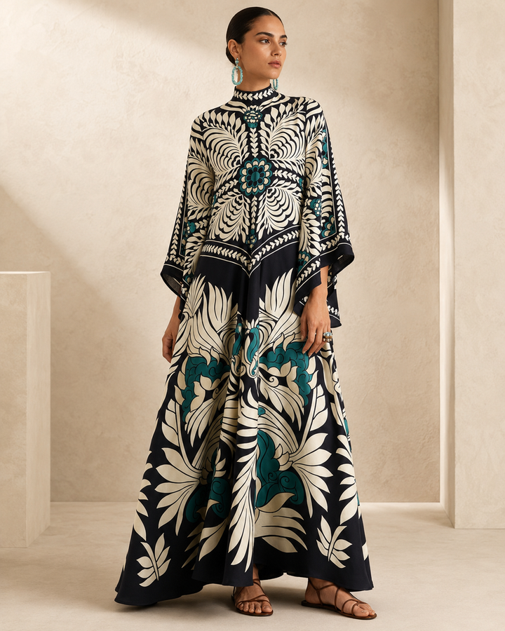 Vestido - Málaga - Maxi floral elegante con estampado sofisticado
