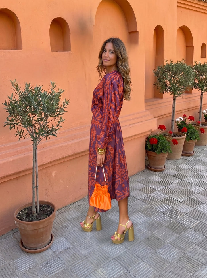 Silvia™ | Vestido midi estampado