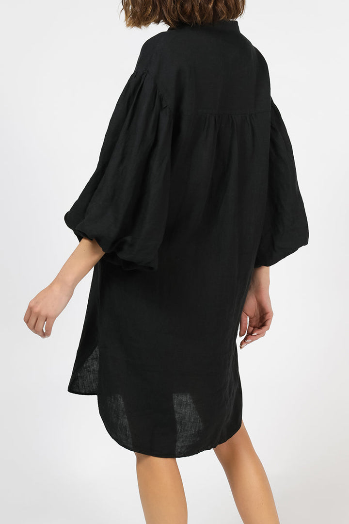 Sra. Balon - Vestido de lino negro