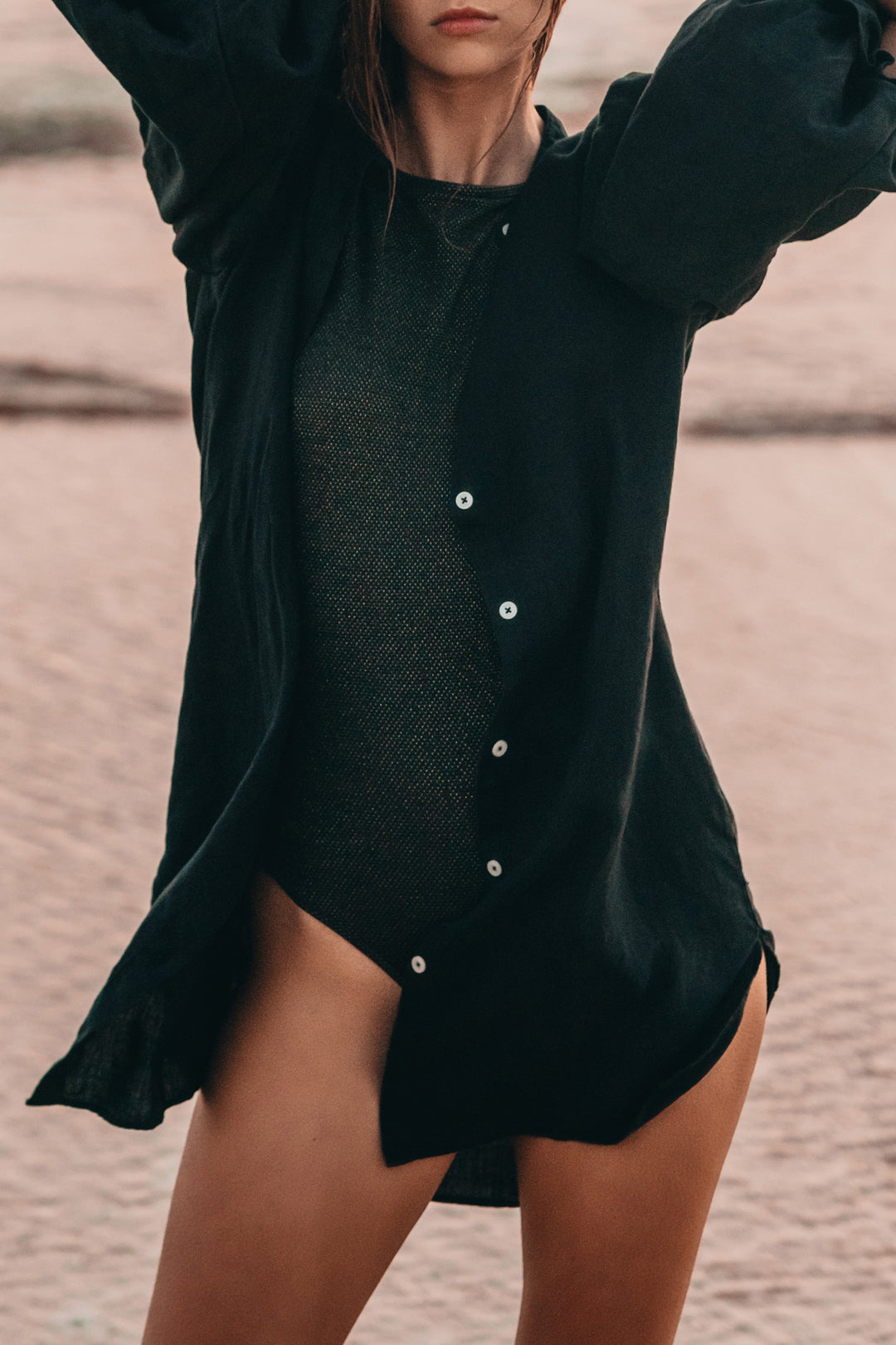 Sra. Balon - Vestido de lino negro