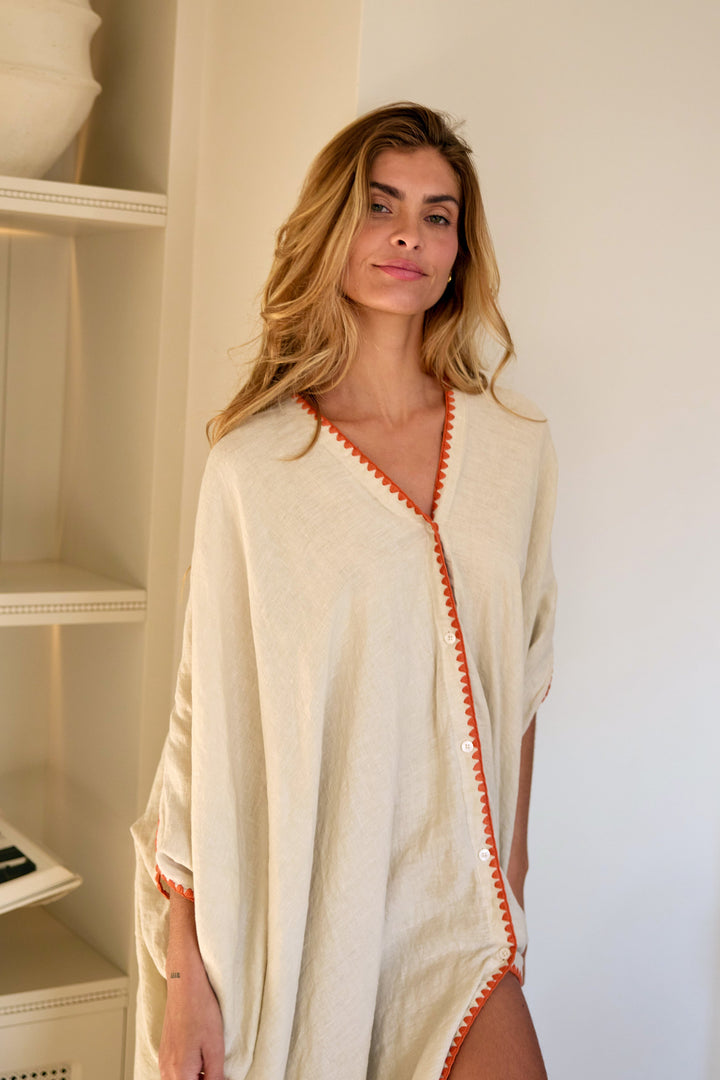 Mrs Tulum Tunic Pelican Orange