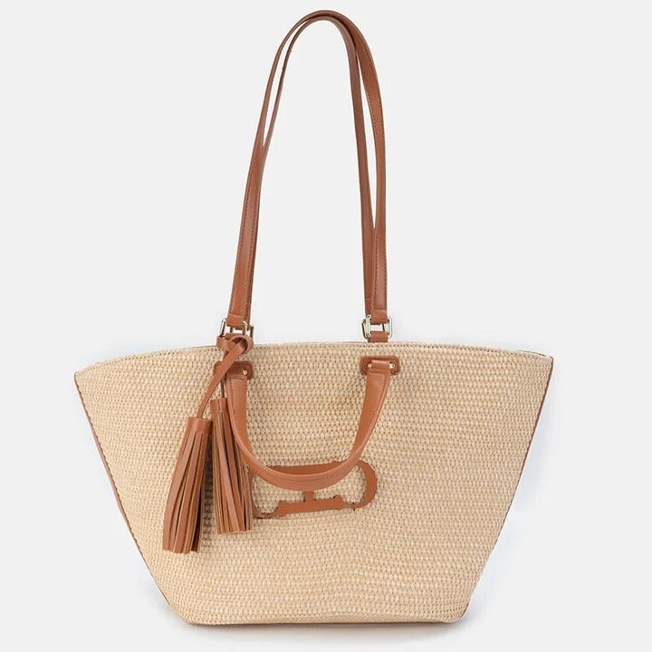 Alicia | Bolso Shopper Trenzado de Hombro Mujer Borlas