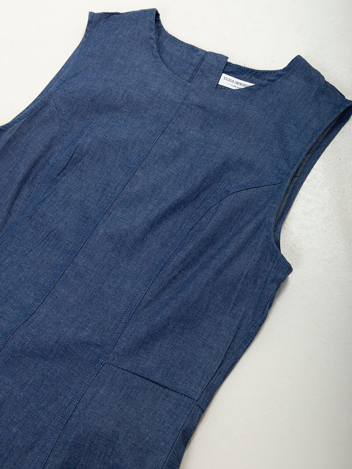 Vestido midi em tencel
