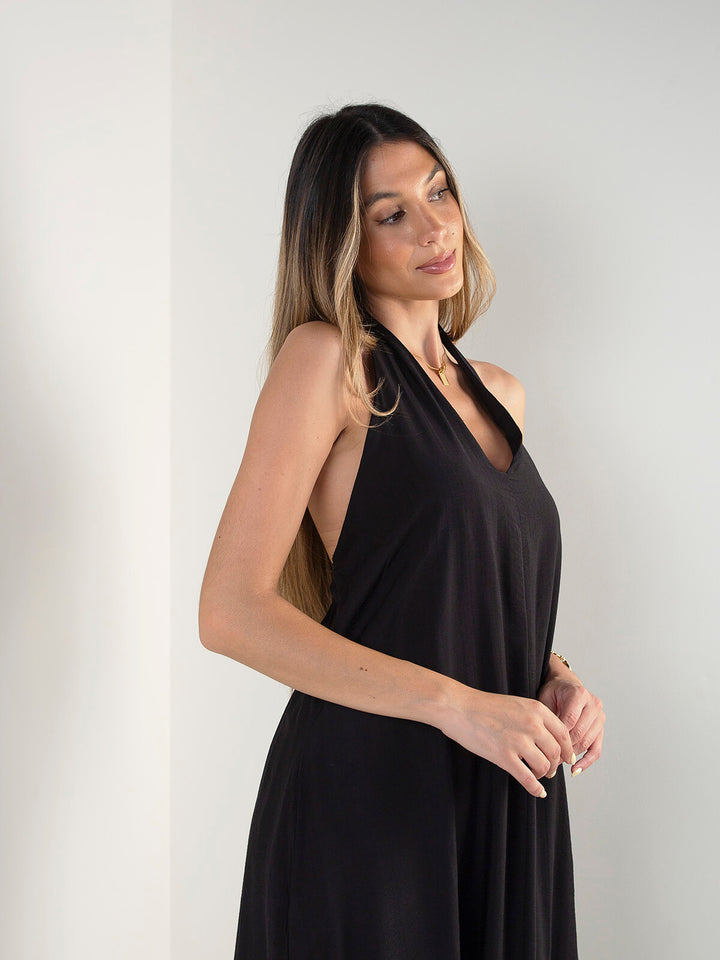Vestido comprido halter