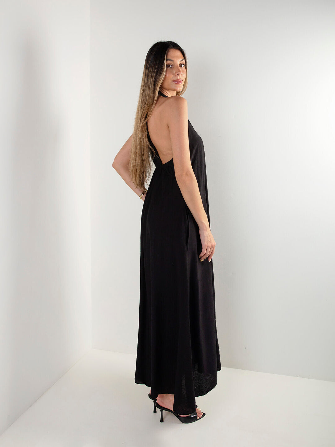 Vestido comprido halter