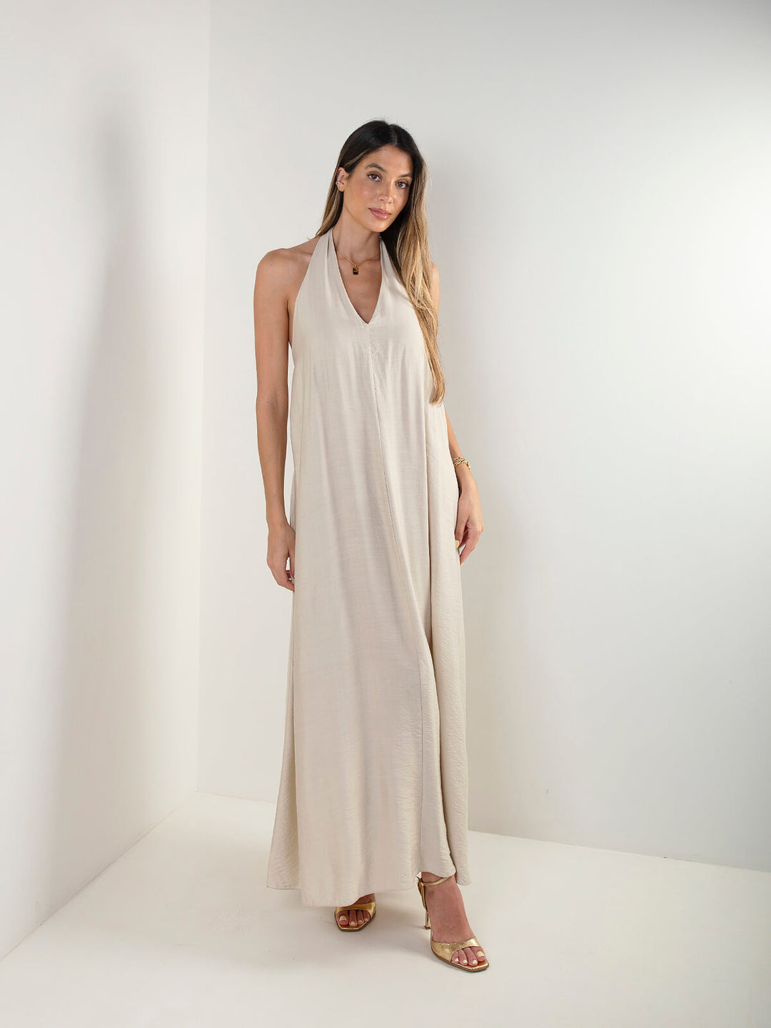 Vestido comprido halter