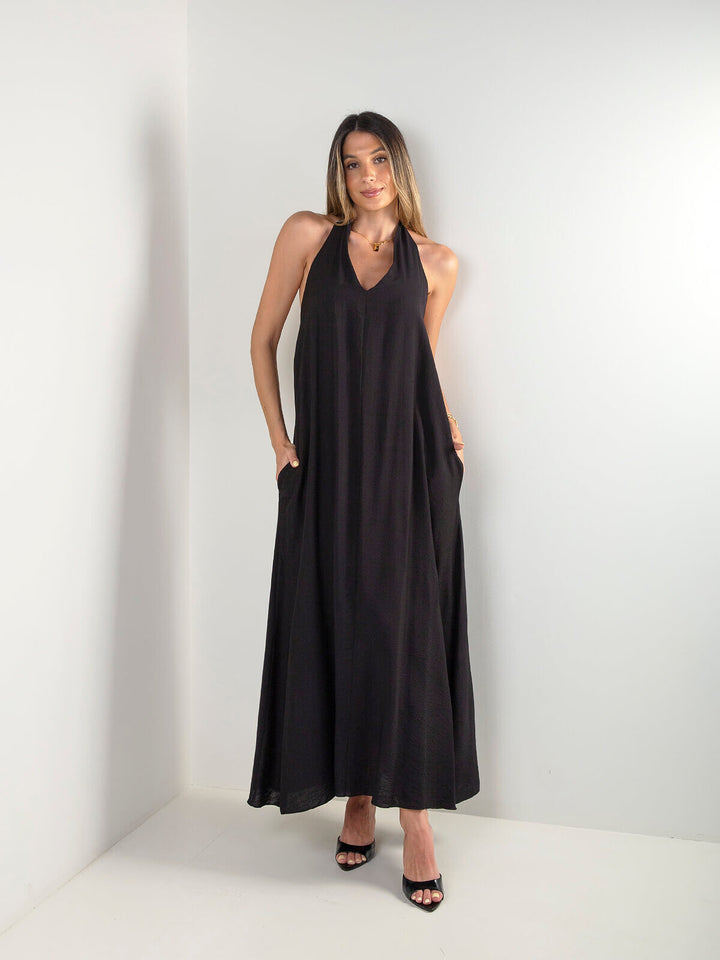 Vestido comprido halter