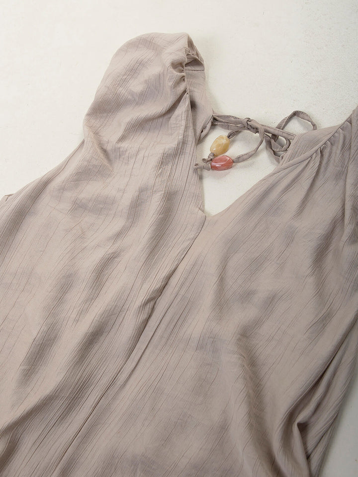 Vestido comprido fluído com alças largas