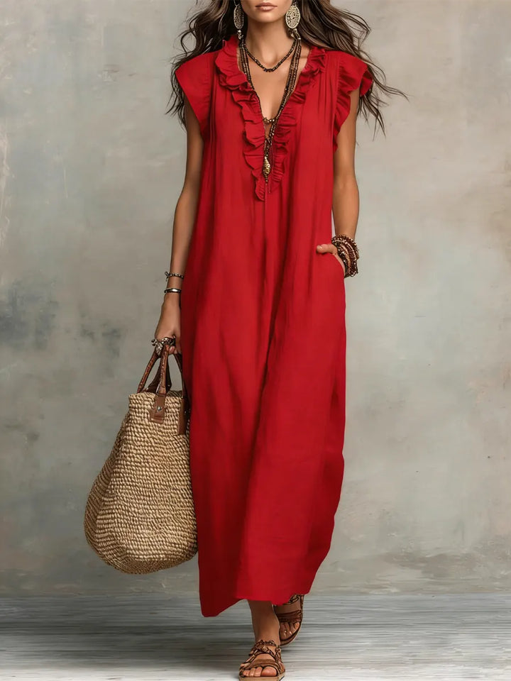 Corin - Vestido Maxi Boho Fluyente